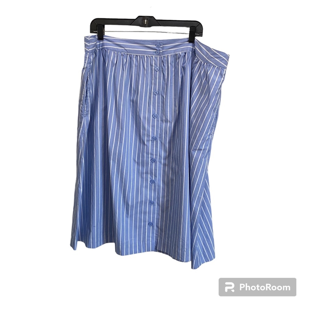 NWT Plus size 20 maxi skirt blue and white stripes